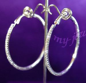 Sparkling Crystal Rhinestone Hoop Earrings E1039