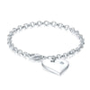 Load image into Gallery viewer, Kids Girl Gift Children Jewelry Solid 925 Sterling Silver Dangle Heart Bracelet
