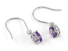 Load image into Gallery viewer, 2 Carat Genuine Purple Amethyst 925 Sterling Silver Dangle Fine Earrings XFE8001