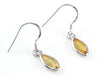 Load image into Gallery viewer, 2 Carat Genuine Yellow Citrine 925 Sterling Silver Dangle Fine Earrings XFE8005