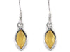Load image into Gallery viewer, 2 Carat Genuine Yellow Citrine 925 Sterling Silver Dangle Fine Earrings XFE8005