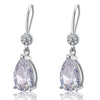 Load image into Gallery viewer, 4 Carat Pear Cut Created Diamond 925 Sterling Silver Dangle Earrings XFE8012