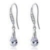 Load image into Gallery viewer, 2 Carat Pear Cut Created Diamond 925 Sterling Silver Dangle Earrings XFE8018