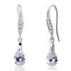 Load image into Gallery viewer, 2 Carat Pear Cut Created Diamond 925 Sterling Silver Dangle Earrings XFE8018
