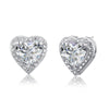 Load image into Gallery viewer, 3 Carat Created Diamond 925 Sterling Silver Heart Stud Earrings XFE8021