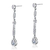Load image into Gallery viewer, Pear Cut Created Diamond 925 Sterling Silver Dangle Earrings XFE8062