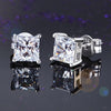 Load image into Gallery viewer, 925 Sterling Silver Stud Earrings 1 Carat Princess Cut Created Diamond  XFE8077