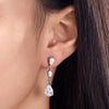 Load image into Gallery viewer, 2 Carat Created Pear Cut Diamond Dangle Drop Sterling 925 Silver Earrings XFE808
