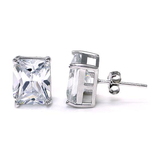 4 Carat Created Diamond Stud 925 Sterling Silver Earrings XFE8087