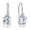 Load image into Gallery viewer, 2 Carat Princess Cut Created Diamond Dangle Drop 925 Sterling Silver Earrings XF