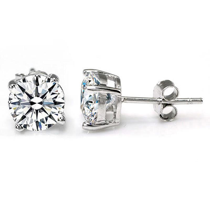 1 Carat Created Diamond Stud Earrings 925 Sterling Silver  XFE8114