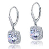 Load image into Gallery viewer, 925 Sterling Silver Bridal Wedding Earrings Brilliant Created Diamond XFE8122