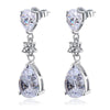 Load image into Gallery viewer, 925 Sterling Silver Dangle Bridal Wedding Bridesmaid Earrings 3.5 Carat XFE8124