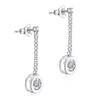 Load image into Gallery viewer, Dancing Stone Earrings Dangle Drop Solid 925 Sterling Silver XFE8168