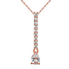 Load image into Gallery viewer, 925 Sterling Silver Rose Gold Plated Pendant Necklace Created Diamond XFN8002