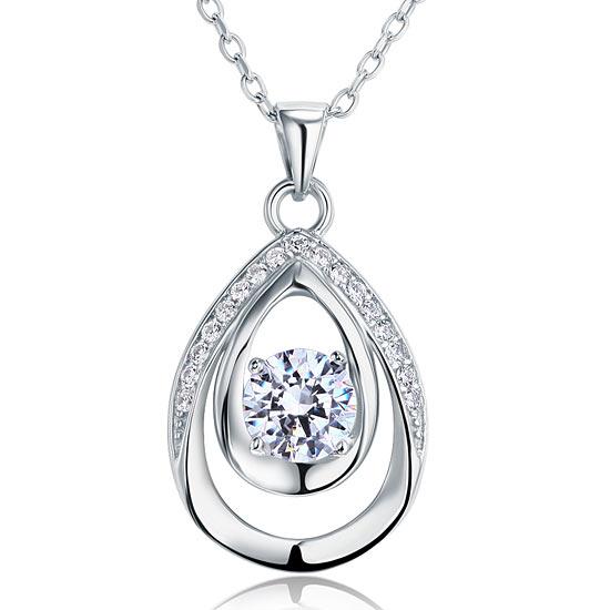 1 Carat Round Cut 925 Sterling Silver Bridesmaid Pendant Necklace Jewelry XFN802