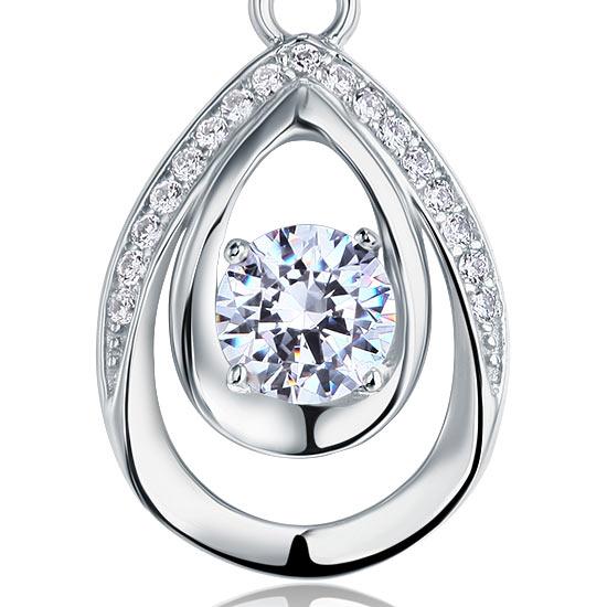 1 Carat Round Cut 925 Sterling Silver Bridesmaid Pendant Necklace Jewelry XFN802