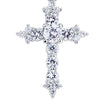 Load image into Gallery viewer, Round Cut Created  Diamond 925 Sterling Silver Cross Pendant Necklace XFN8028