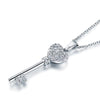 Load image into Gallery viewer, Love Key 925 Sterling Silver Cross Pendant Necklace XFN8029