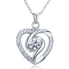 Load image into Gallery viewer, Created Diamond Heart 925 Sterling Silver Pendant Necklace XFN8032