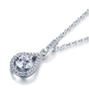 Load image into Gallery viewer, 1 Carat Round Cut Created Diamond Bridal 925 Sterling Silver Pendant Necklace XF