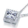 Load image into Gallery viewer, 1.5 Carat Princess Cut Created Diamond 925 Sterling Silver Pendant Necklace XFN8