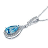 Load image into Gallery viewer, 925 Sterling Silver Fashion Bridesmaid Blue Pendant Necklace Bridal Wedding Tear