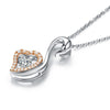 Load image into Gallery viewer, Swan Dancing Stone Pendant Necklace 925 Sterling Silver Good for Wedding Bridesm
