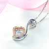 Load image into Gallery viewer, Swan Dancing Stone Pendant Necklace 925 Sterling Silver Good for Wedding Bridesm