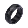 Load image into Gallery viewer, Stainless Steel Black Plated Polished CNC Carving Ring