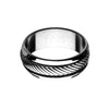 Load image into Gallery viewer, Polished Casted Steel Inlayed Ring