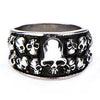 Load image into Gallery viewer, Antique and Polished Finish Casted Graveyard MultiSkull Ring