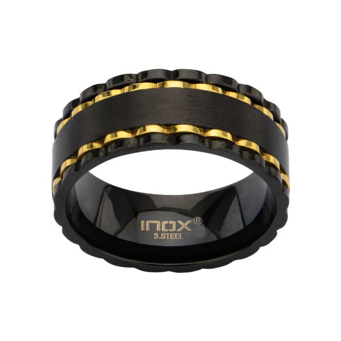 Alternate Plated Black and Gold Spinner Ring