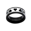 Load image into Gallery viewer, Two Tone Stainless Steel Black Plated Cable Poker Cutout Rings