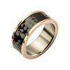 Load image into Gallery viewer, Steel TriTone Hammered Finish Ring
