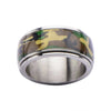 Load image into Gallery viewer, Steel Camo Army Spinner Ring
