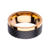 Load image into Gallery viewer, Rose Gold Plated &amp; Solid Carbon Patterned Design Ring