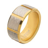 Load image into Gallery viewer, Gold Plated and Stainless Steel Hammered Finish Ring