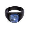 Load image into Gallery viewer, Black Plated with Polished Sodalite Signet  Ring