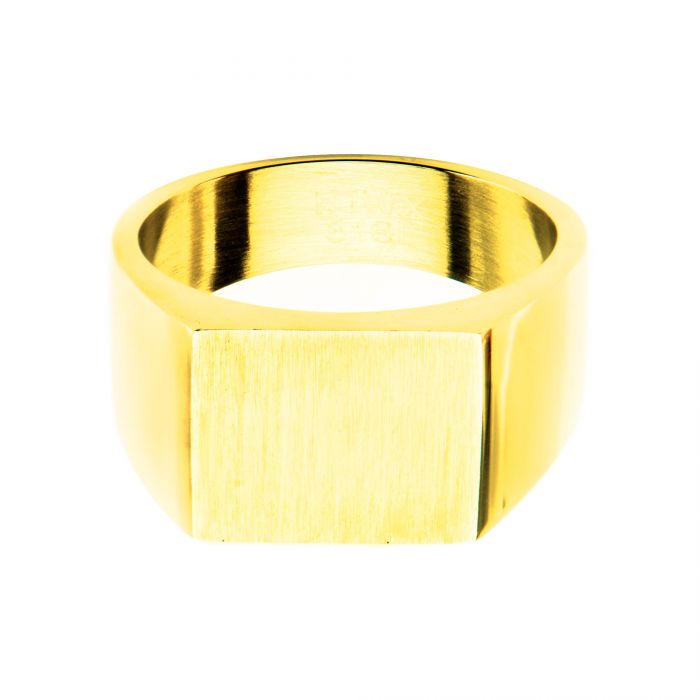 Gold Plated & Engravable Polished Ring