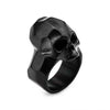Load image into Gallery viewer, Matte Finished Black Plated Geometric Skull Ring