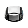 Load image into Gallery viewer, Two Tone Stainless Steel, Black IP Engraveable Signet Ring