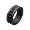 Load image into Gallery viewer, Stainless Steel &amp; Gun Metal IP with Black IP Ridge Ring