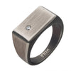 Load image into Gallery viewer, Stainless Steel with 2mm Clear CZ Signet Ring