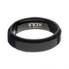 Load image into Gallery viewer, 6mm Matte Stainless &amp; Black IP Beveled Ring