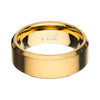 Load image into Gallery viewer, 8mm Matte Stainless Steel &amp; Gold IP Beveled Ring