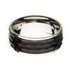 Load image into Gallery viewer, Stainless Steel with Black IP Hammered Inlay Ring