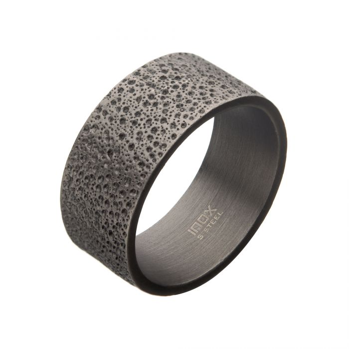 Antiqued Stainless Steel Magma Ring