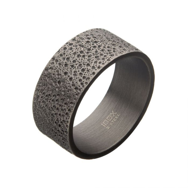 Antiqued Stainless Steel Magma Ring
