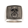 Load image into Gallery viewer, Black Oxidized Matte Finish Steel 3D Skull Ring